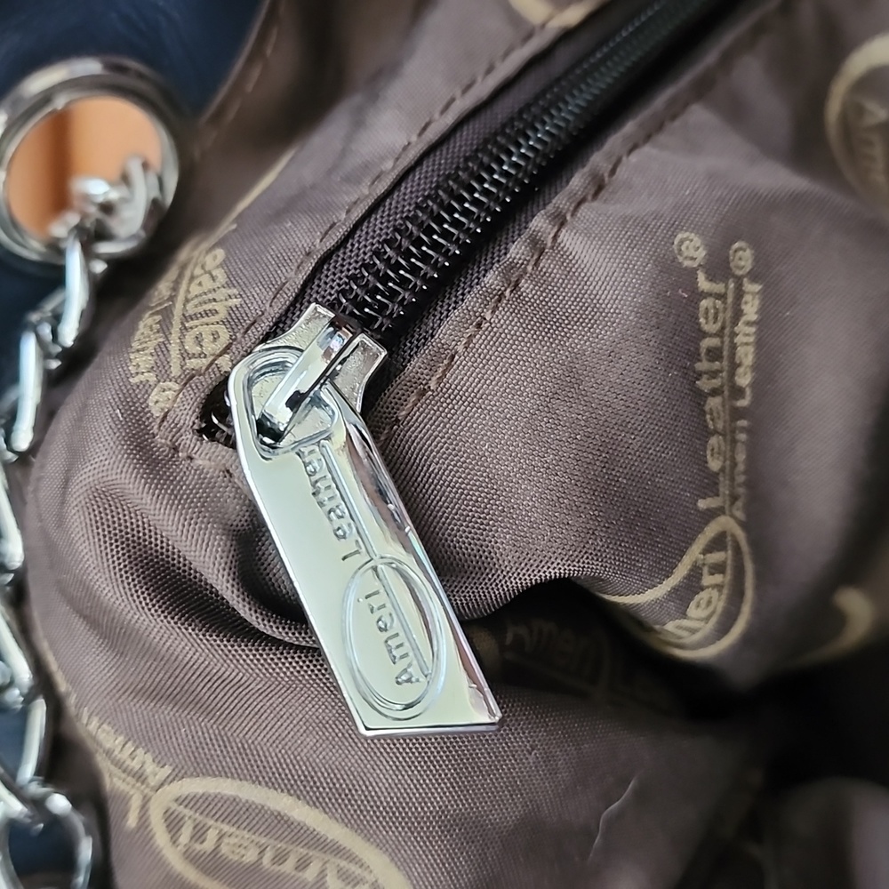 Ameri Leather Willet Shoulder Hobo Bag Embellishe… - image 5